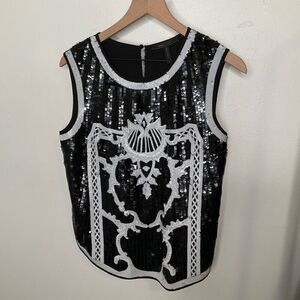 BCBG Maxazria  Sequin Top